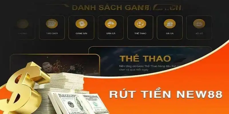 Các bước trong quy trình rút tiền New88 nhanh gọn