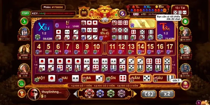 Tổng hợp các cửa cược cơ bản trong Sicbo