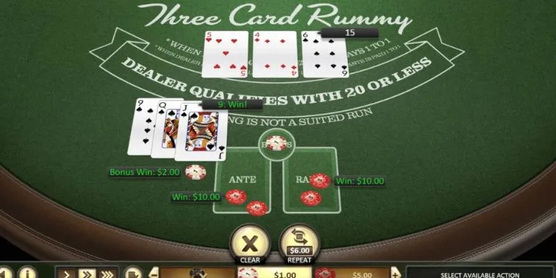 Tìm hiểu cách chơi Three Card Rummy từng bước